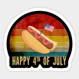 Retro Vintage  happy 4th of july ,Funny 4th Of July Sticker